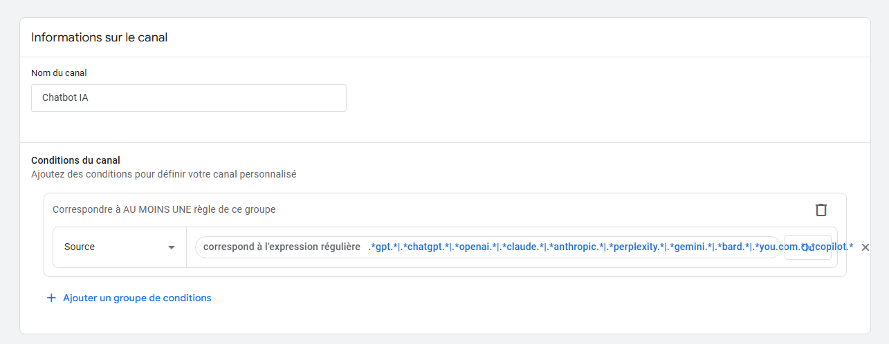 création canal ChatBot IA